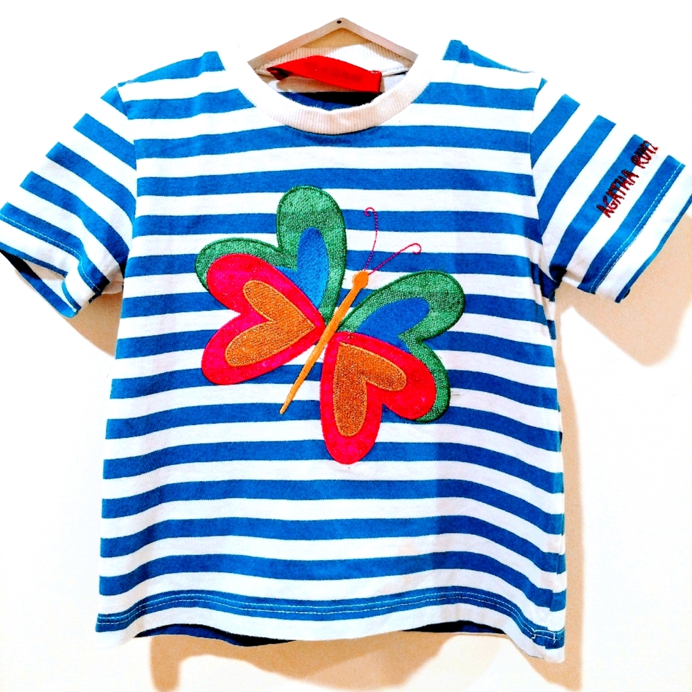 Girls stripe cotton top,excellent condition